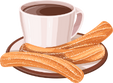 Churros y chocolate